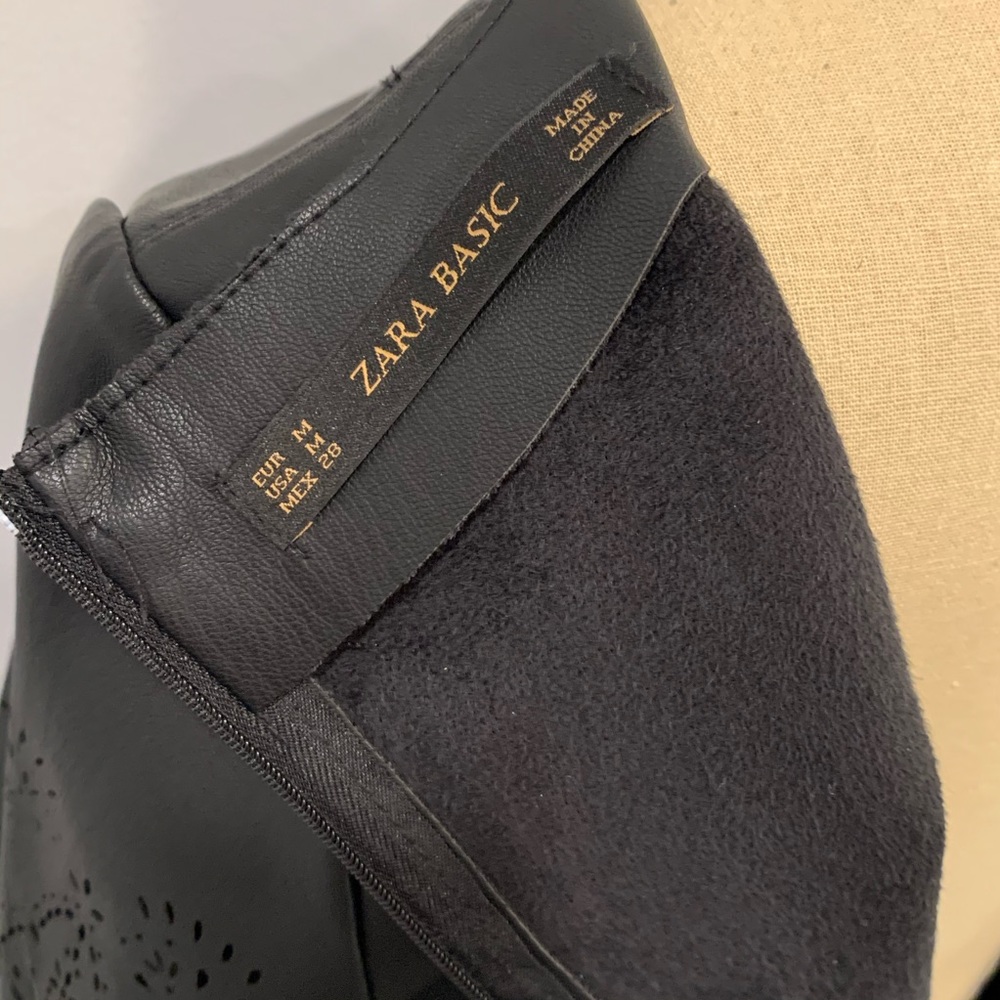ZARA FAUX LEATHER DRESS - Picture 8 of 9